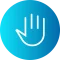 Hand-Icon – intuitive Bedienung und einfache Nutzung